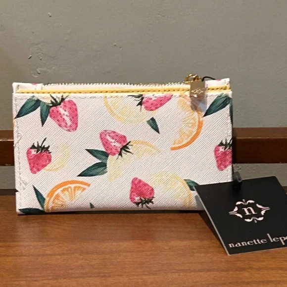 NANETTE LEPORE Juicy Fruits Slim Bifold Wallet With Snap Button Closure. - Picture 12 of 13